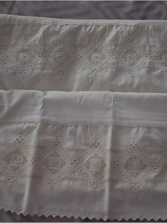 CANNON Other - Vtg Cannon Comfortcale 250 Std/Queen Lace Beige Pillow Case X 2